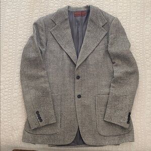 Yves Saint Laurent Vintage Herringbone Men’s Blazer in Gray and Black